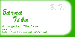 barna tiba business card